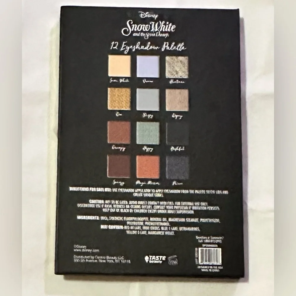 Disney Snow White and the Seven Dwarves Ltd. Ed. Palette by Taste Beauty